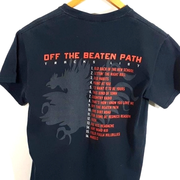 Justin Moore Concert Tee Shirt Size Small "Off The Beaten Path" #B84 - Picture 3 of 8